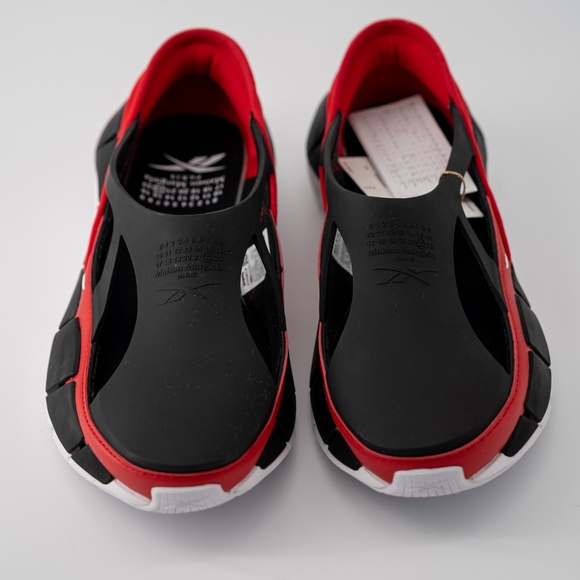 size 7 Maison Margiela Reebok White Croafer Black Red White Project 0 CR Slip on main image 10